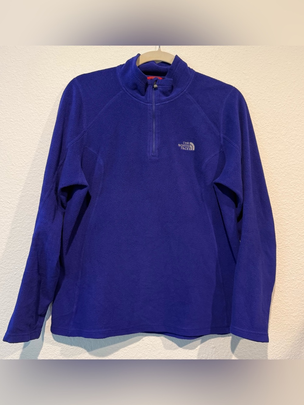 The North Face 1/4 Zip Polartec Classic Fleece Pullover Purple Women's L EUC